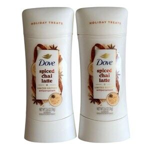 Lot 2 Dove Spiced Chai Latte Antiperspirant Deodorant 2.6 oz Limited Edition